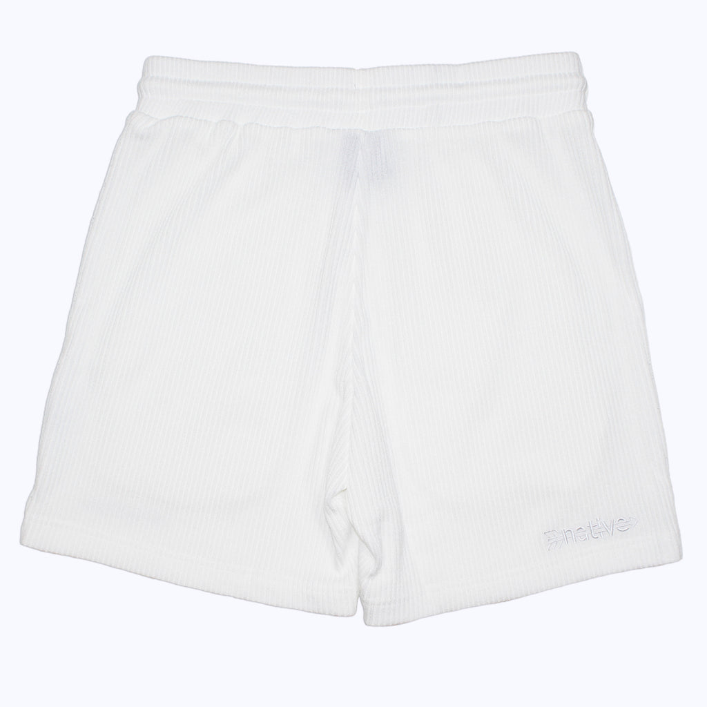 corduroy knit shorts in whiteout