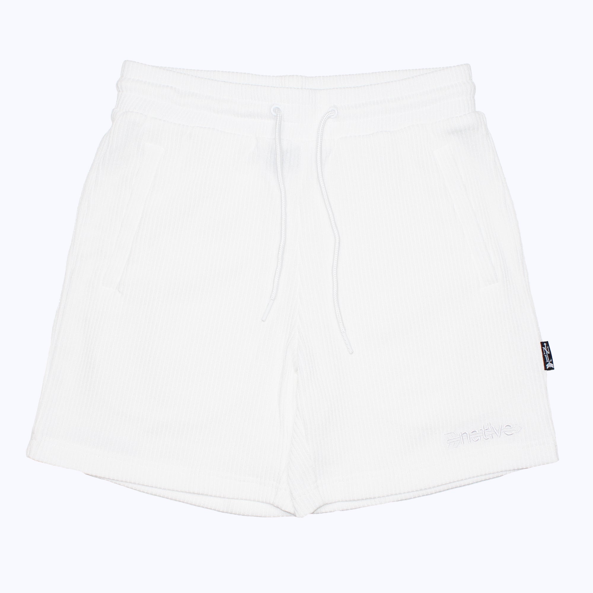 corduroy knit shorts in whiteout