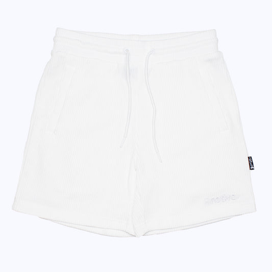 corduroy knit shorts in whiteout