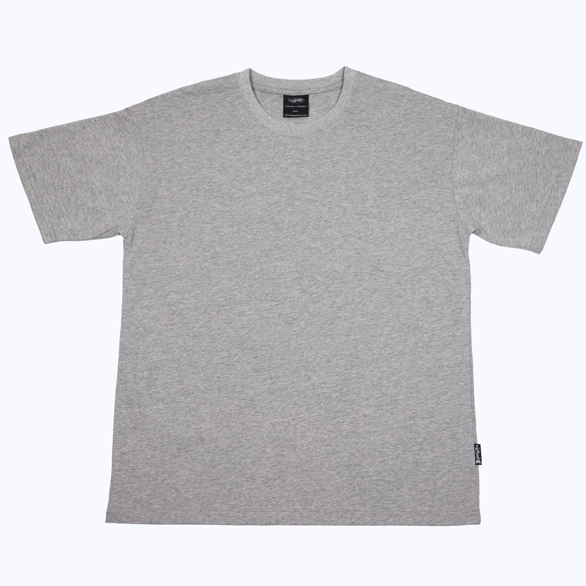 heavyweight blank tee in heather gray