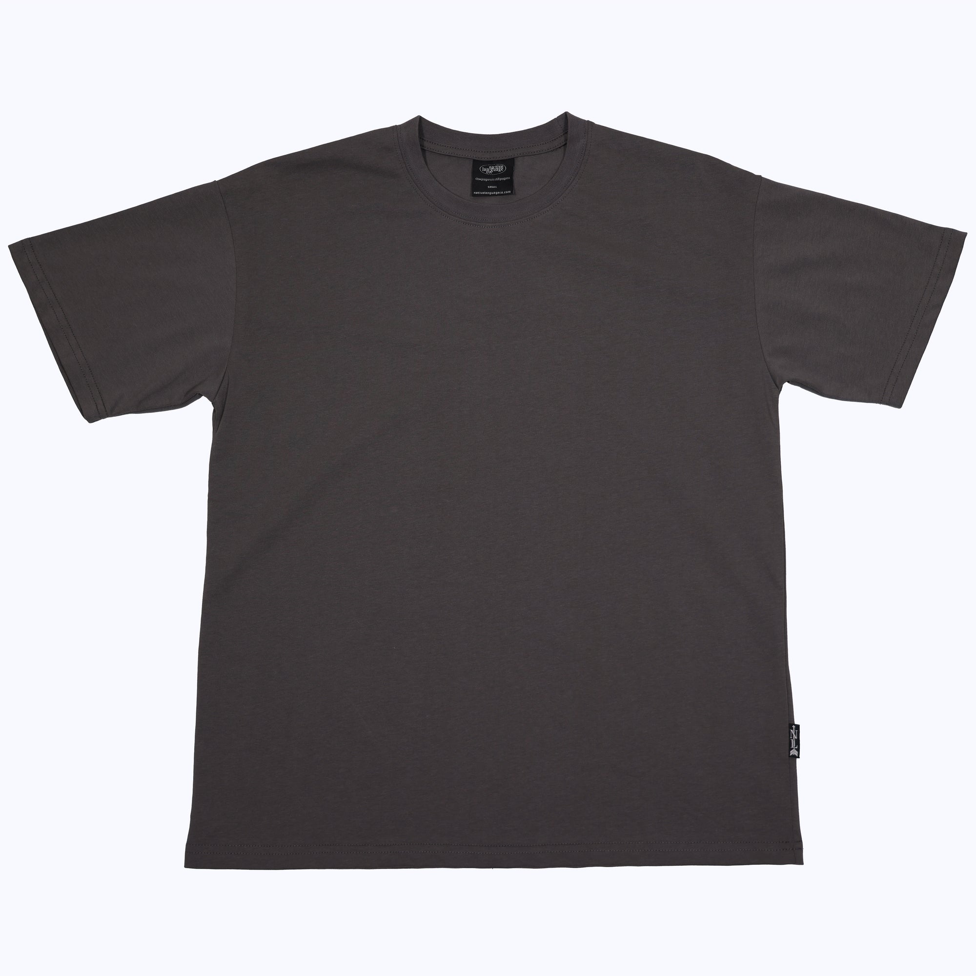 heavyweight blank tee in charcoal