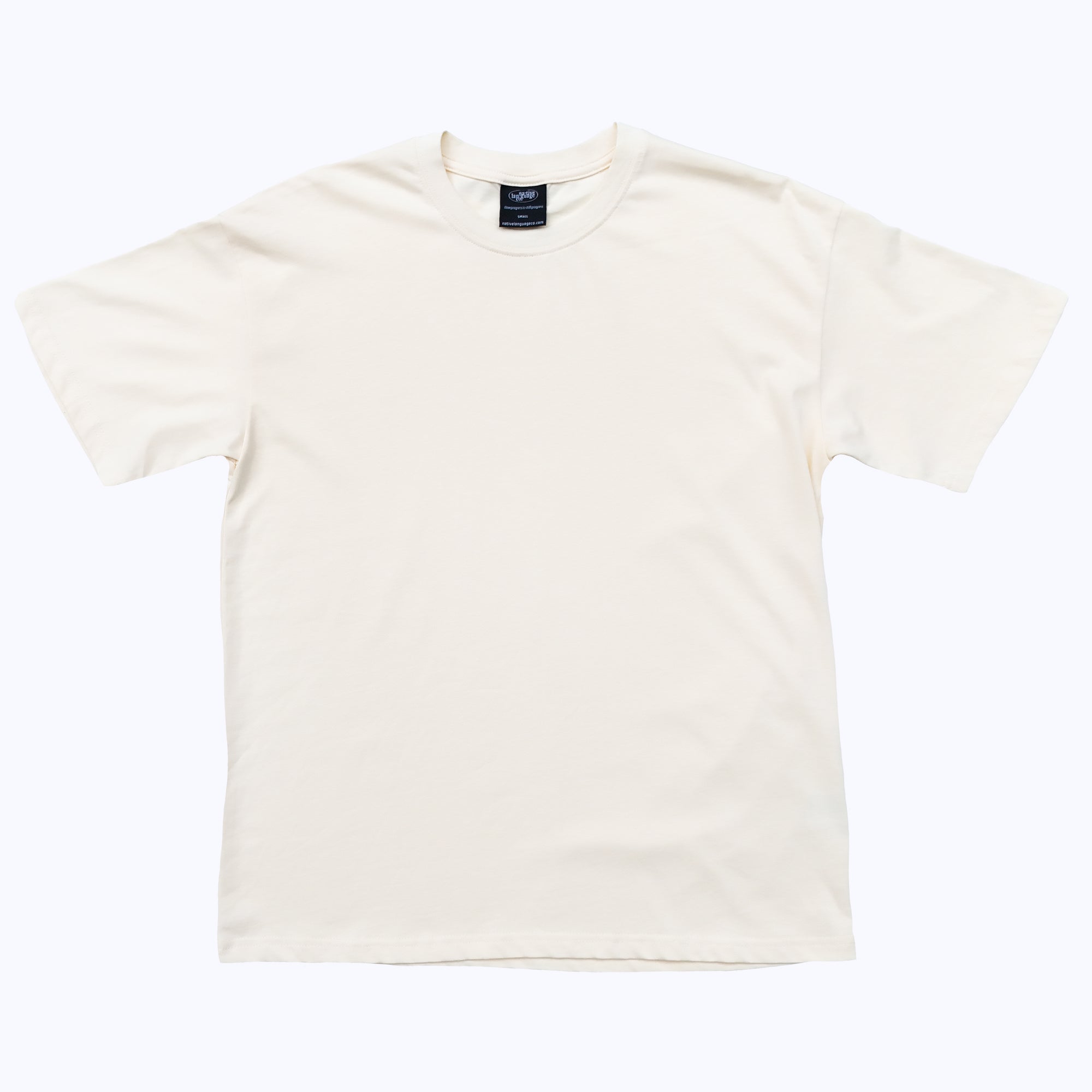 heavyweight blank tee in cream