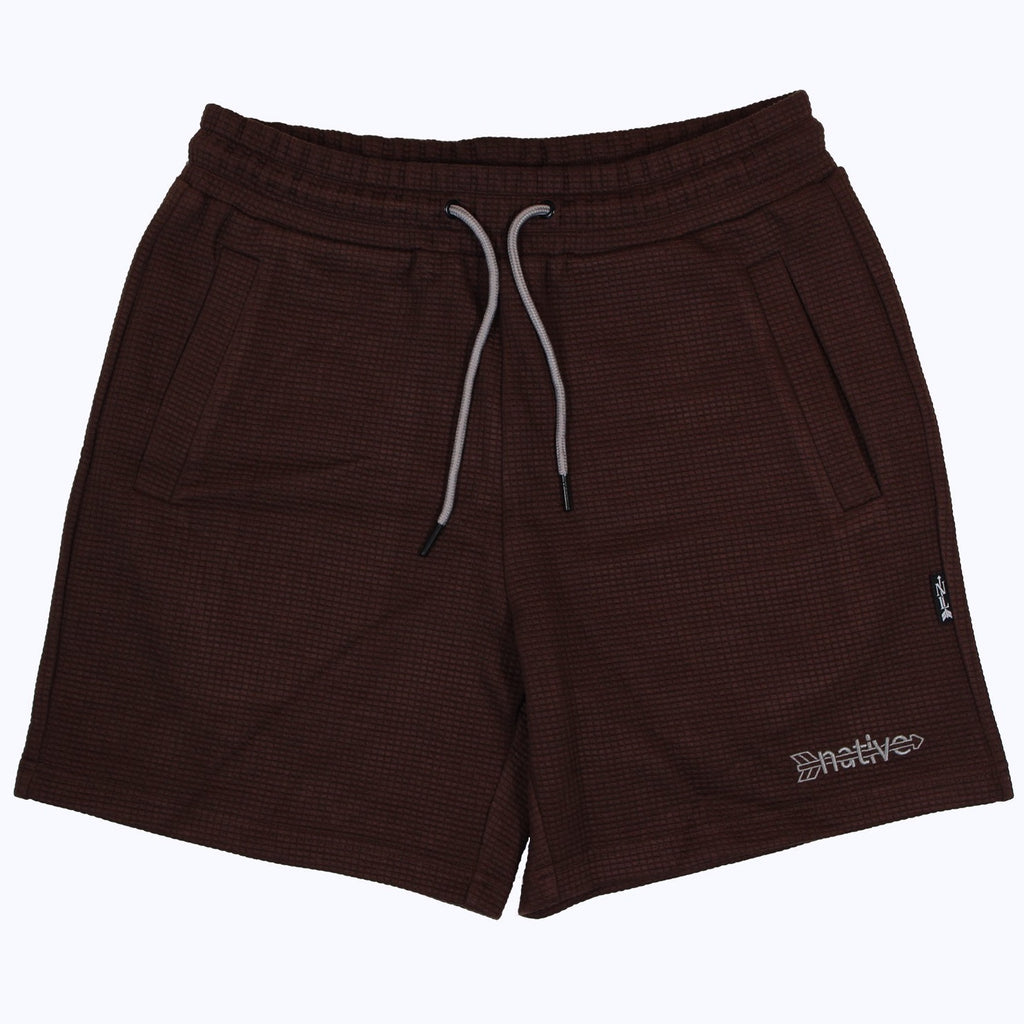 waffle shorts in espresso