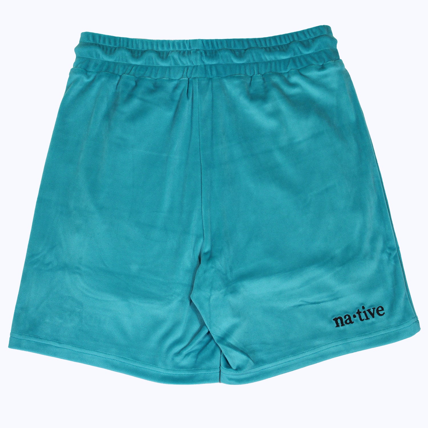 velour shorts in turquoise