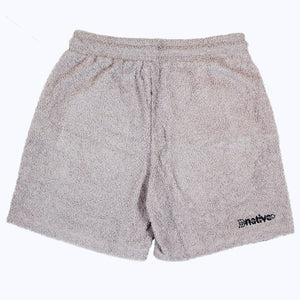 sherpa shorts in pewter