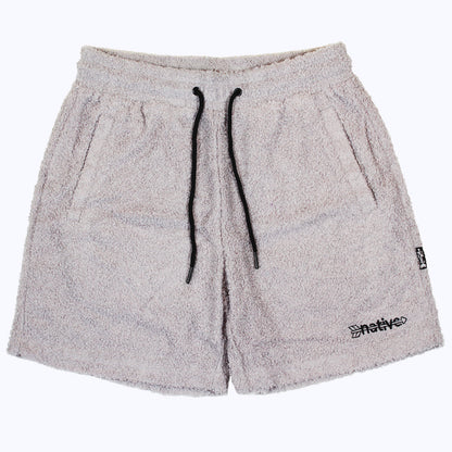 sherpa shorts in pewter