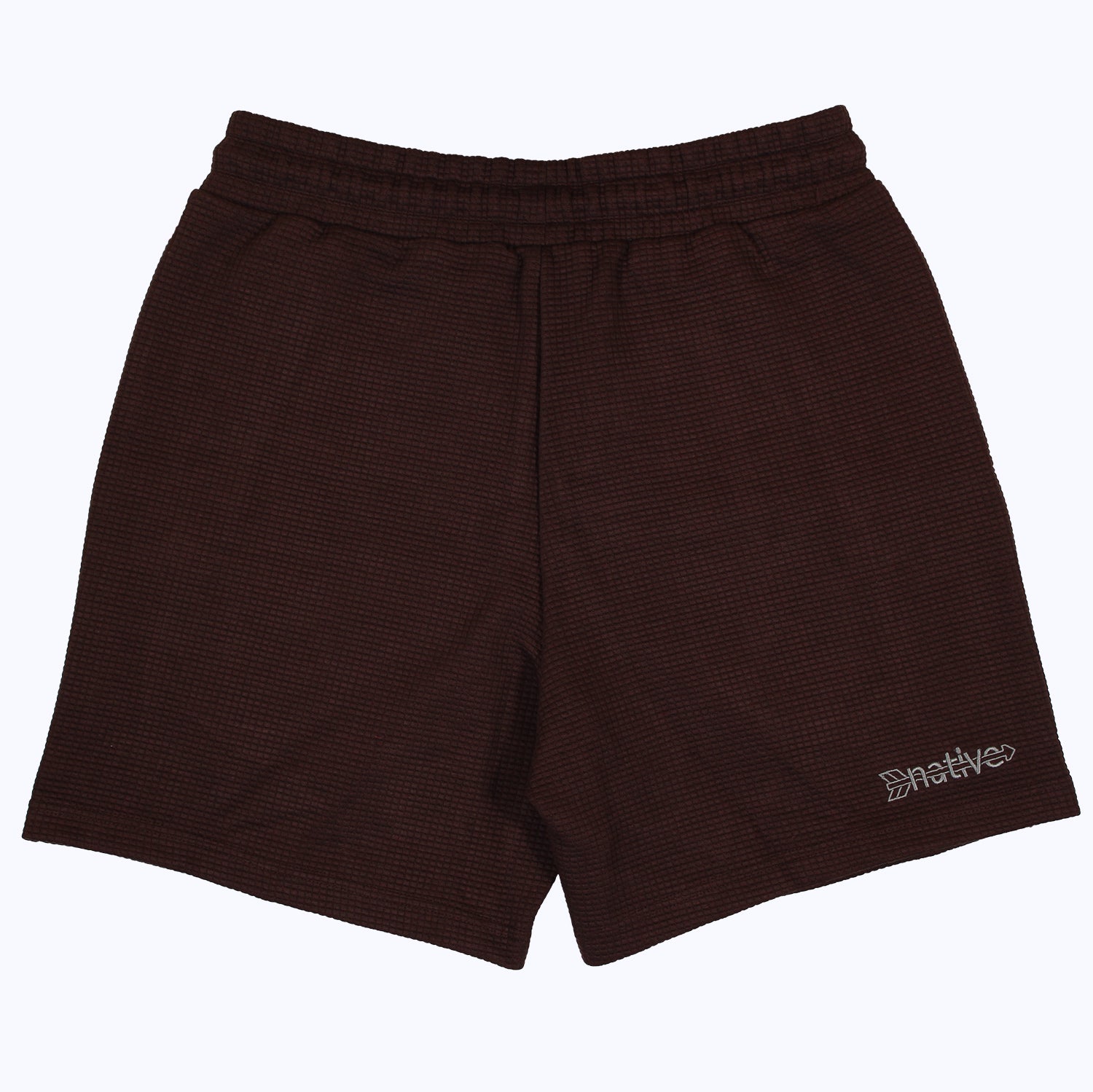 waffle shorts in espresso