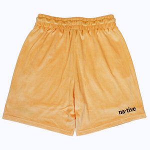 velour shorts in sorbet