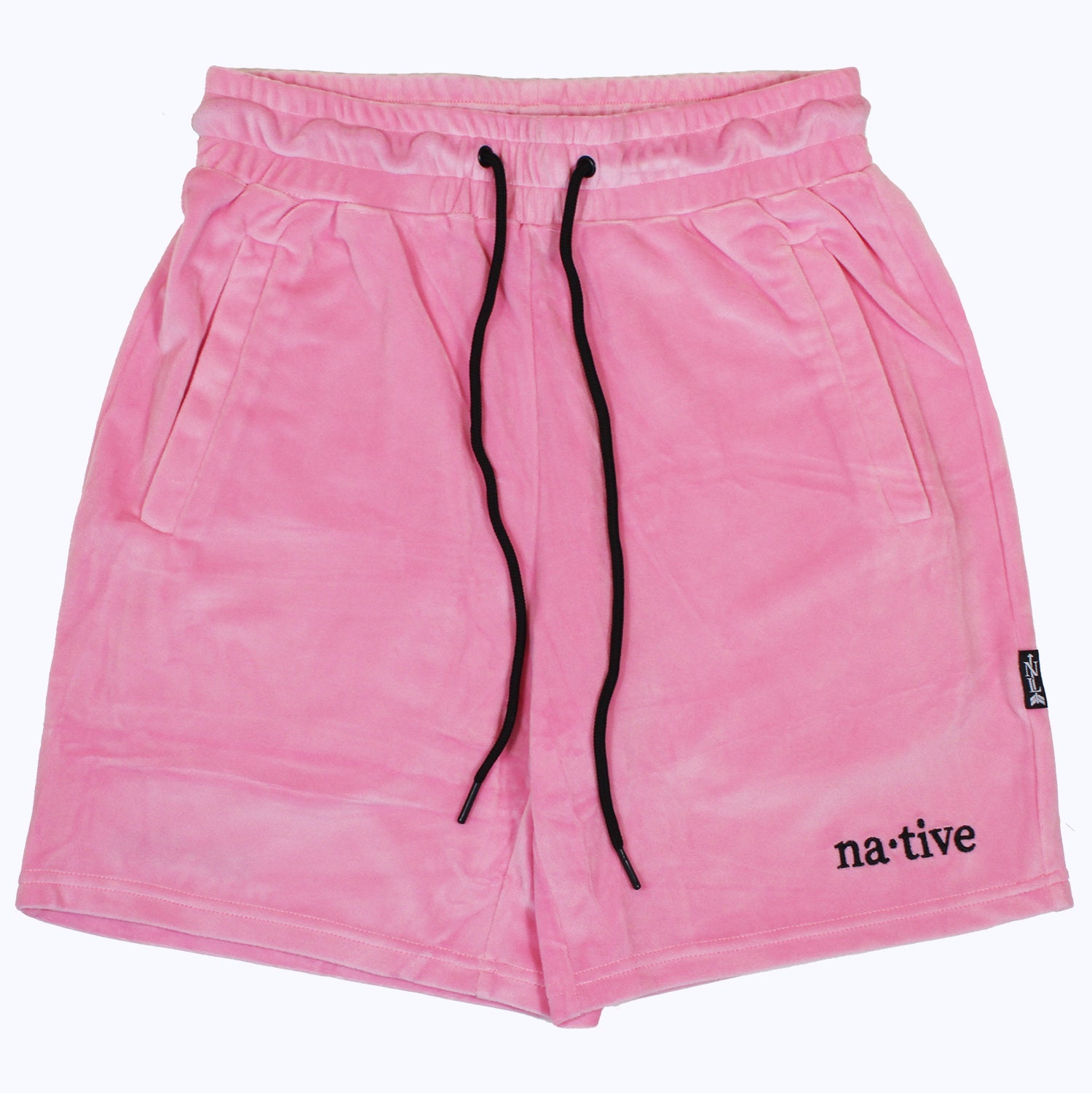 velour shorts in bubblegum