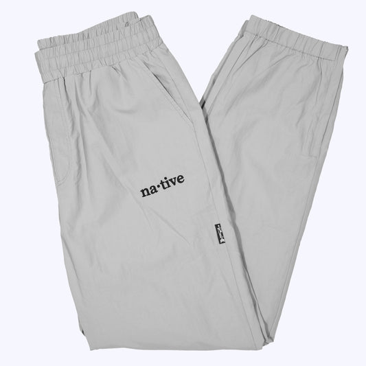 nylon sweatpants in limestone