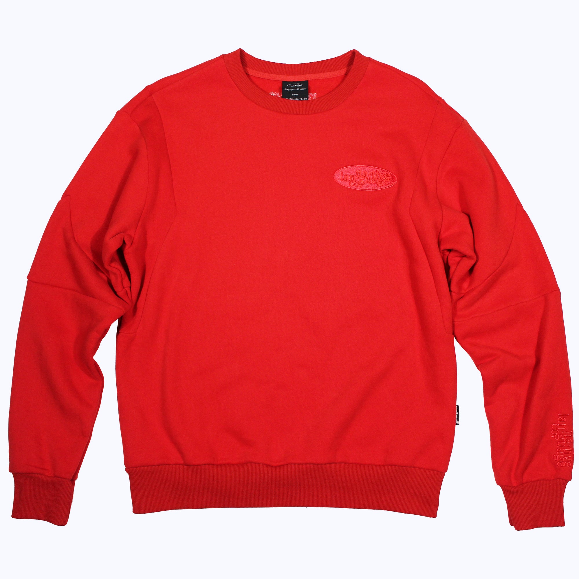 pullover crewneck in red/red