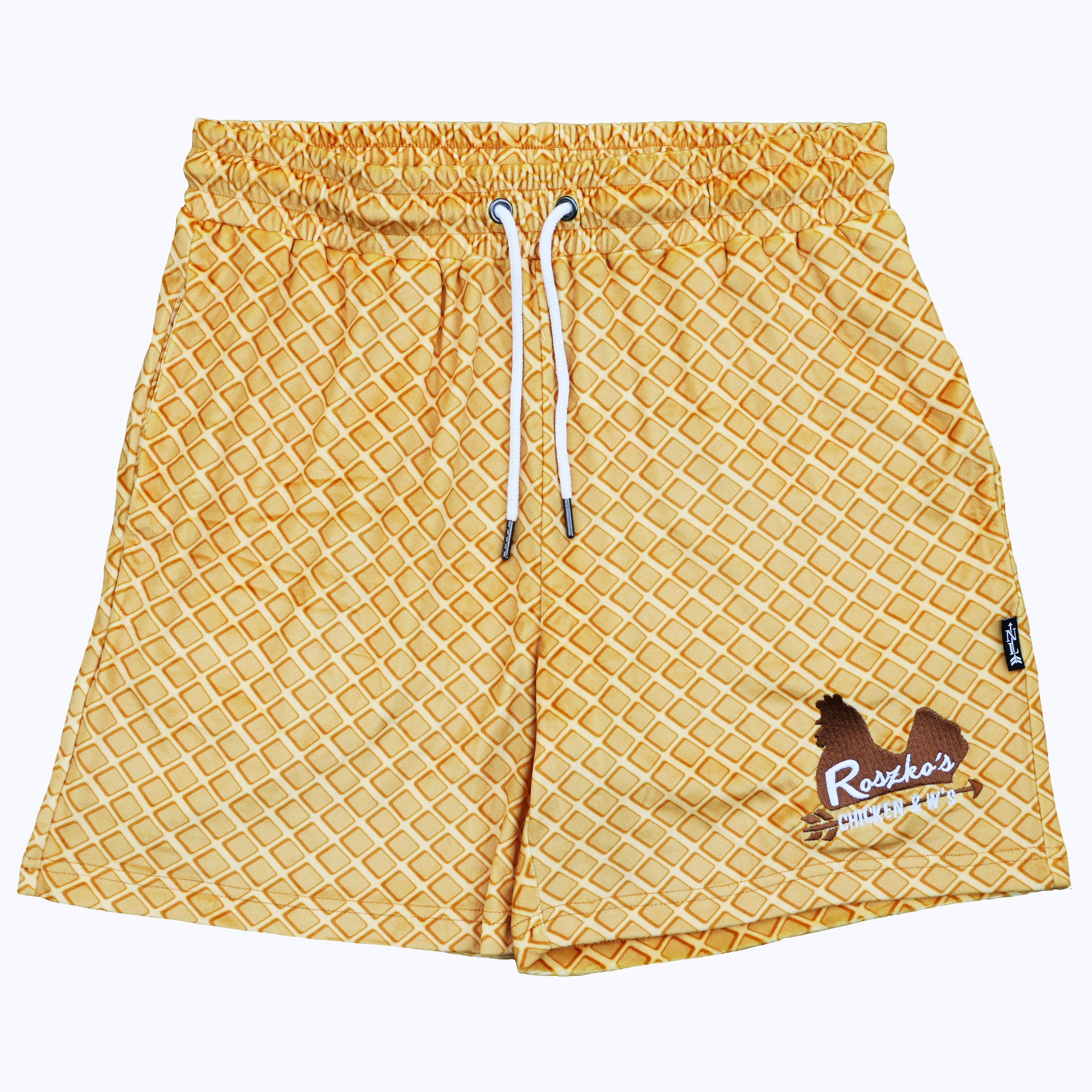 roszko’s chicken & w’s velour shorts in belgian waffle (men's)
