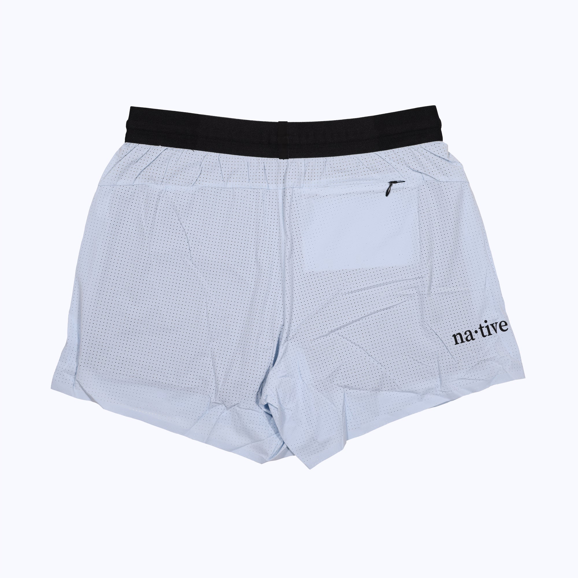running shorts in baby blue