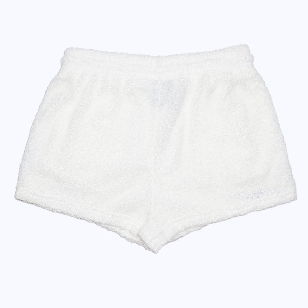 sherpa shorties in whiteout