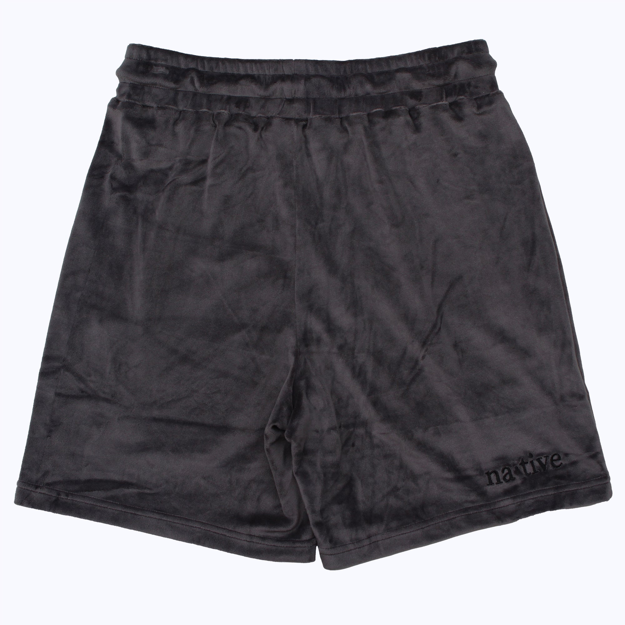 velour shorts in onyx