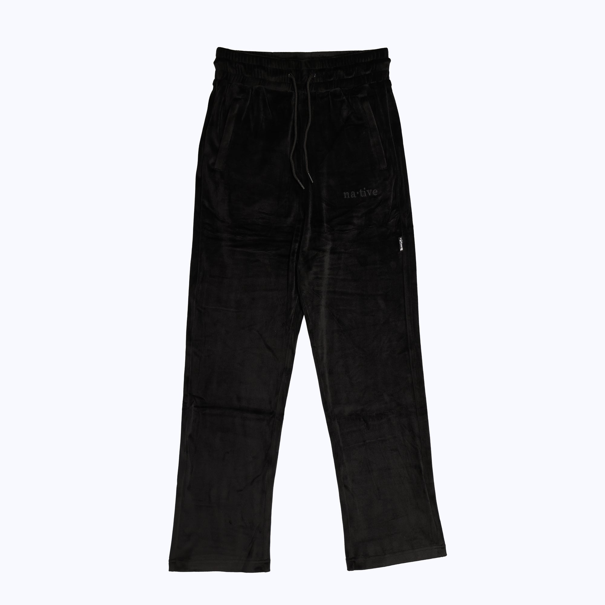 velour sweatpants in blackout