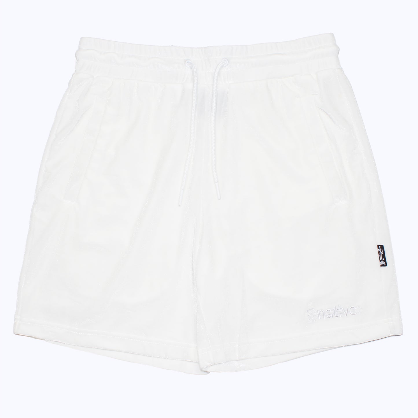 velvet shorts in whiteout