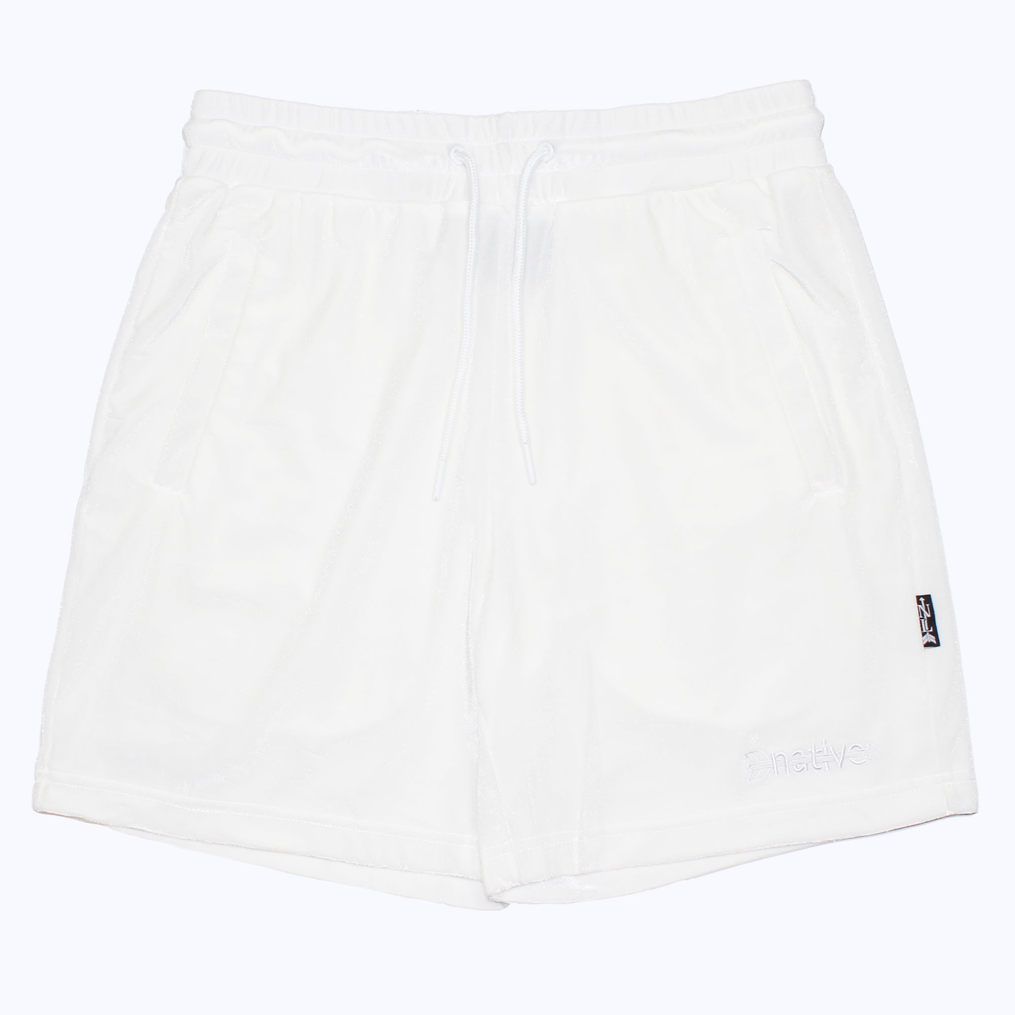 velvet shorts in whiteout