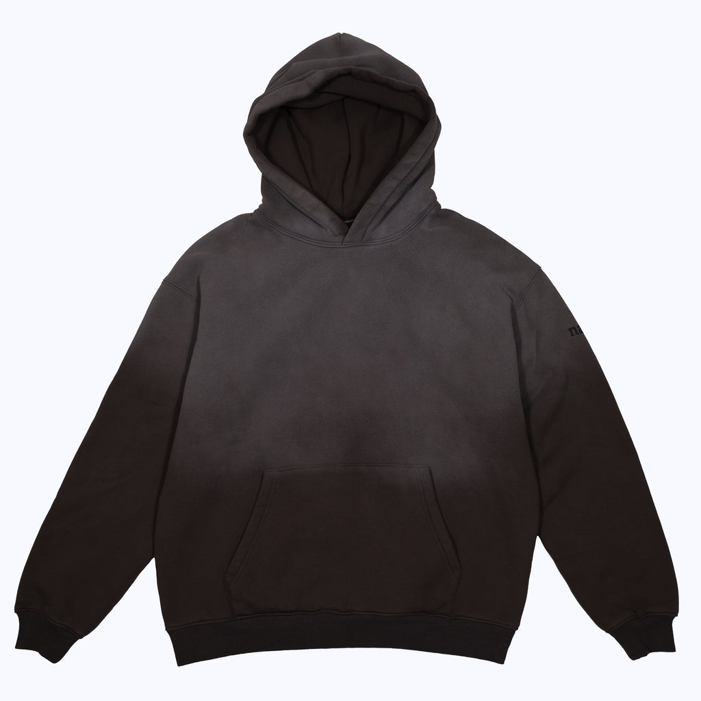 vintage faded hoodie in charcoal