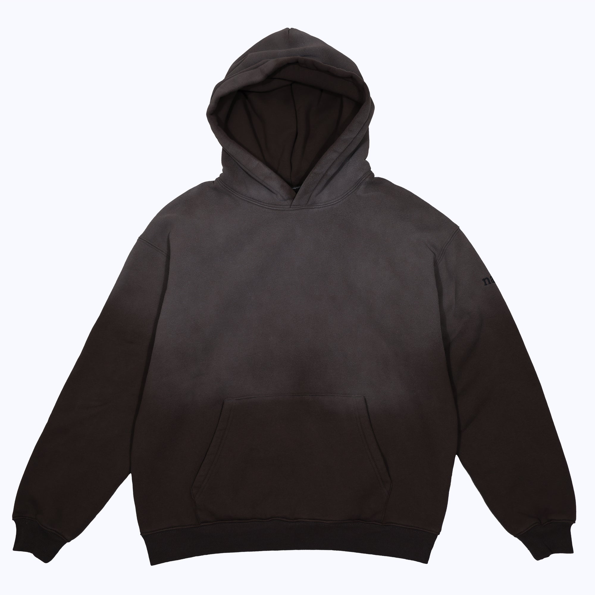 vintage faded hoodie in charcoal