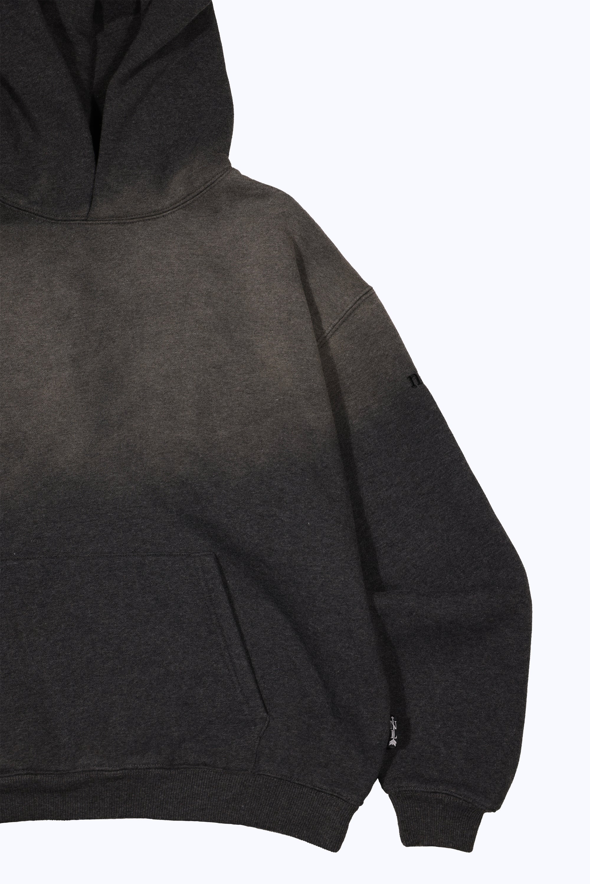 vintage faded hoodie in dark heather