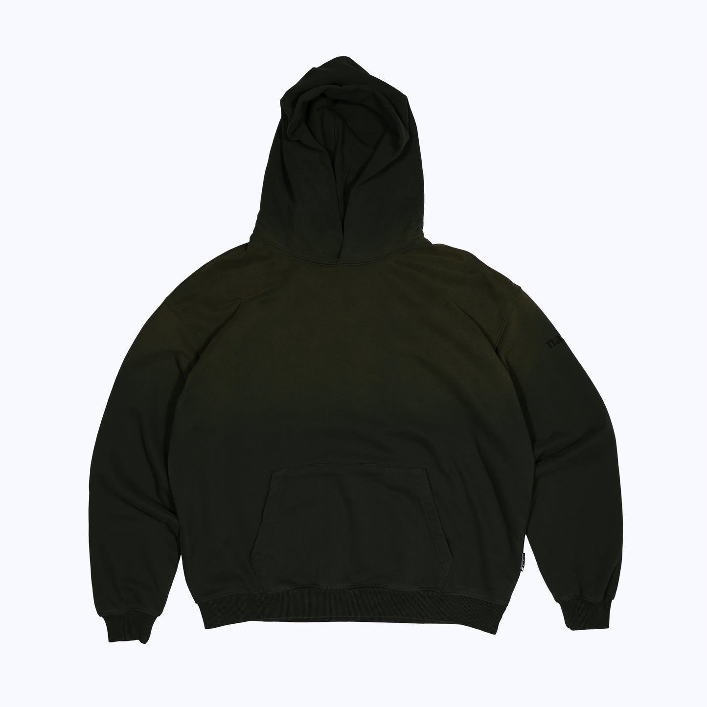 vintage faded hoodie in forest green