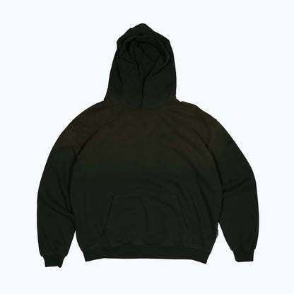 vintage faded hoodie in forest green
