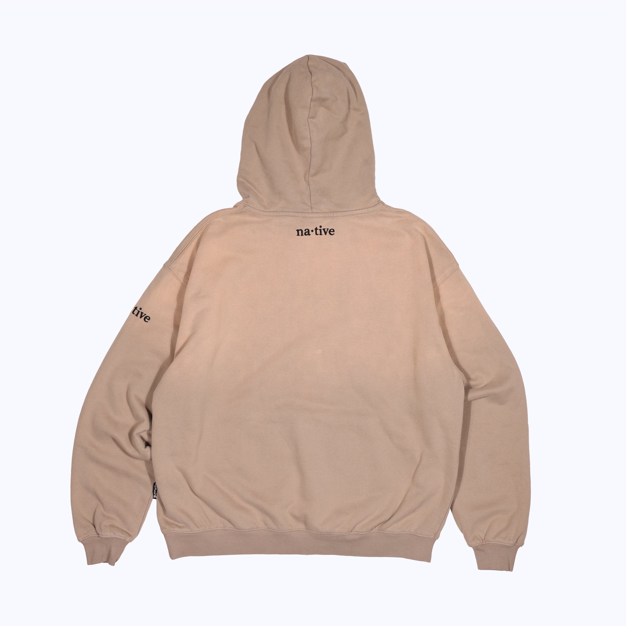 vintage faded hoodie in mushroom