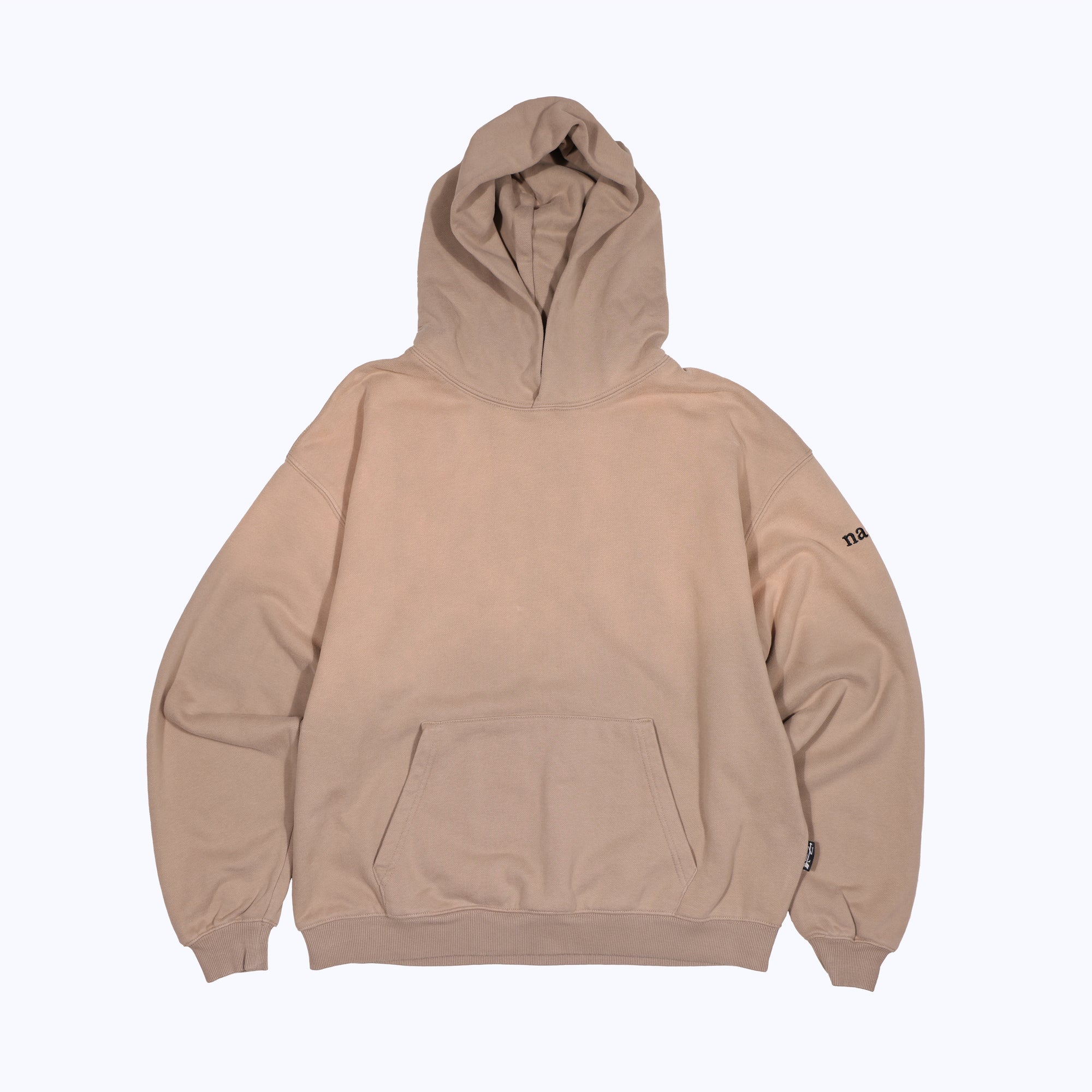 vintage faded hoodie in mushroom