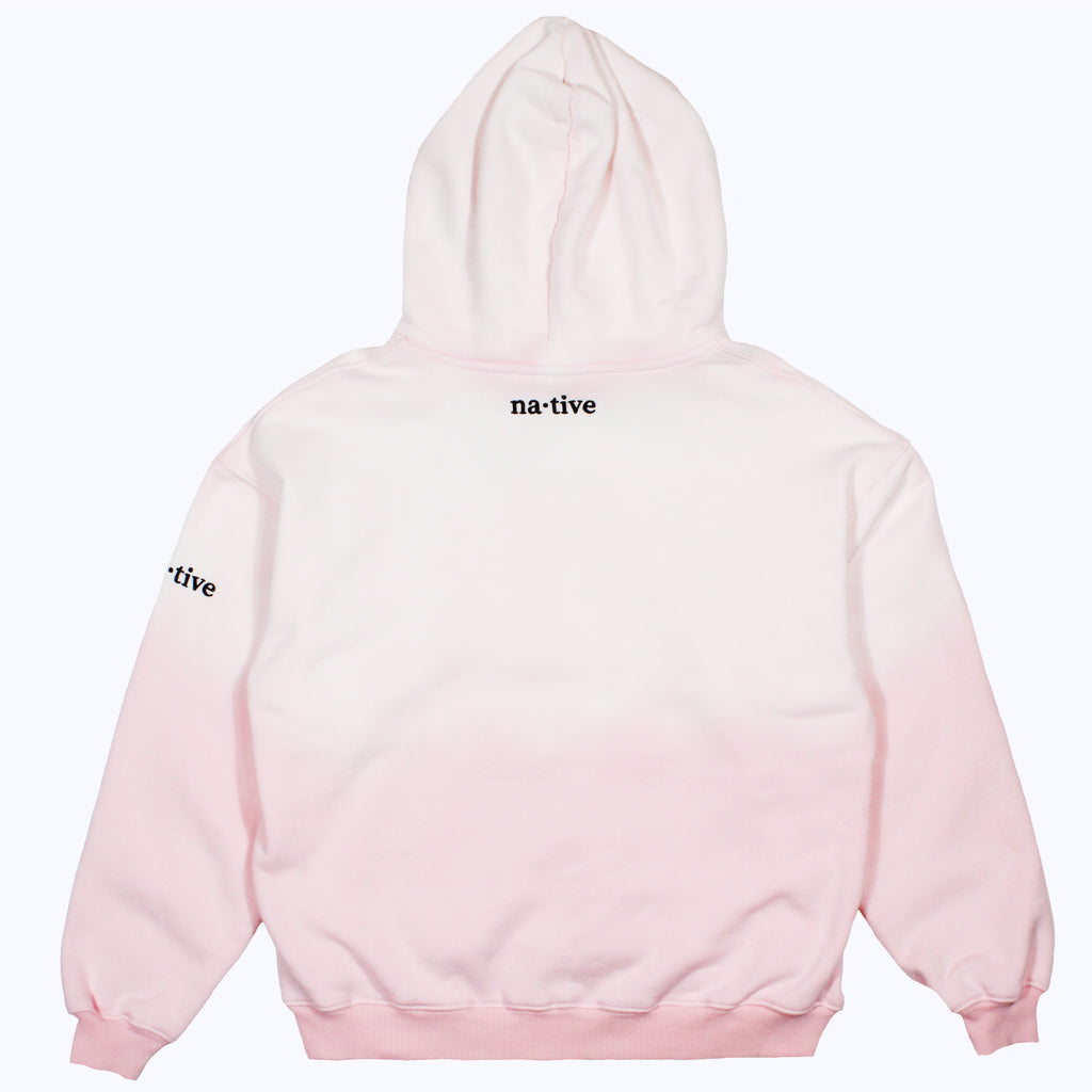 vintage faded hoodie in light pink