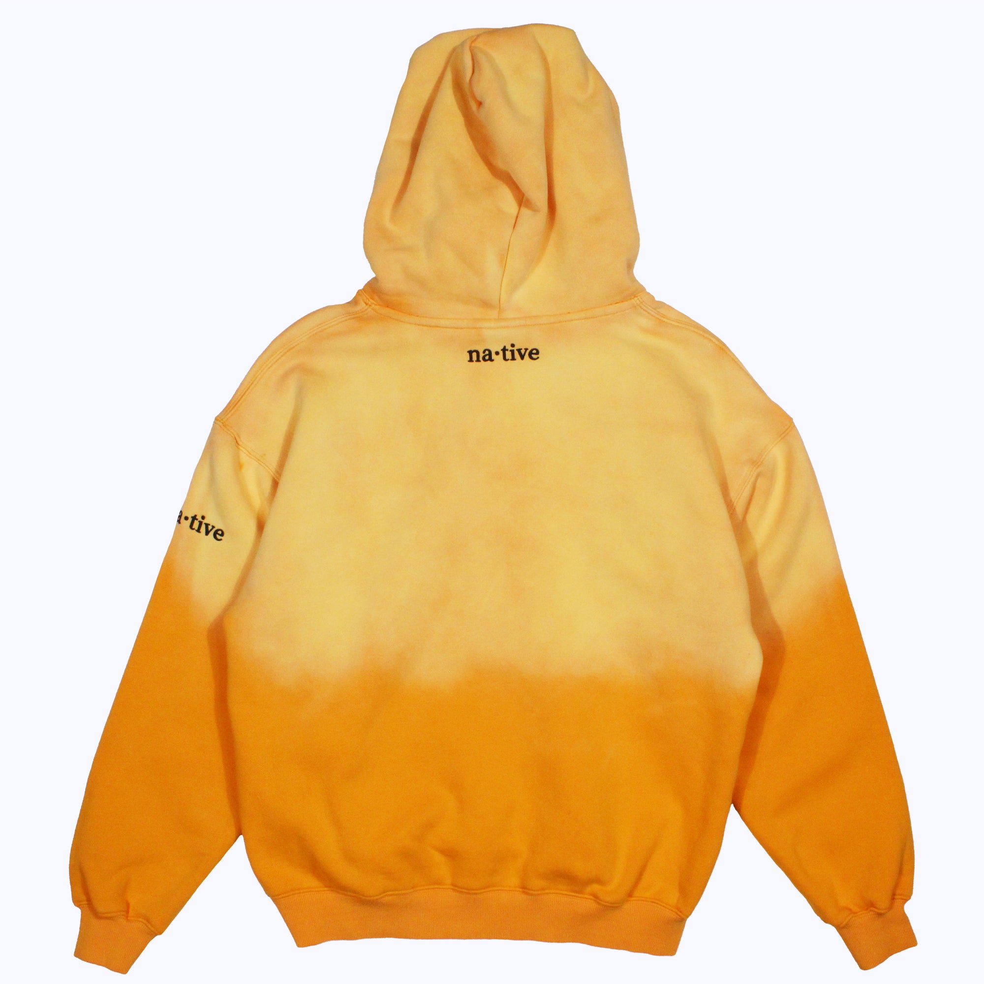 vintage faded hoodie in mango
