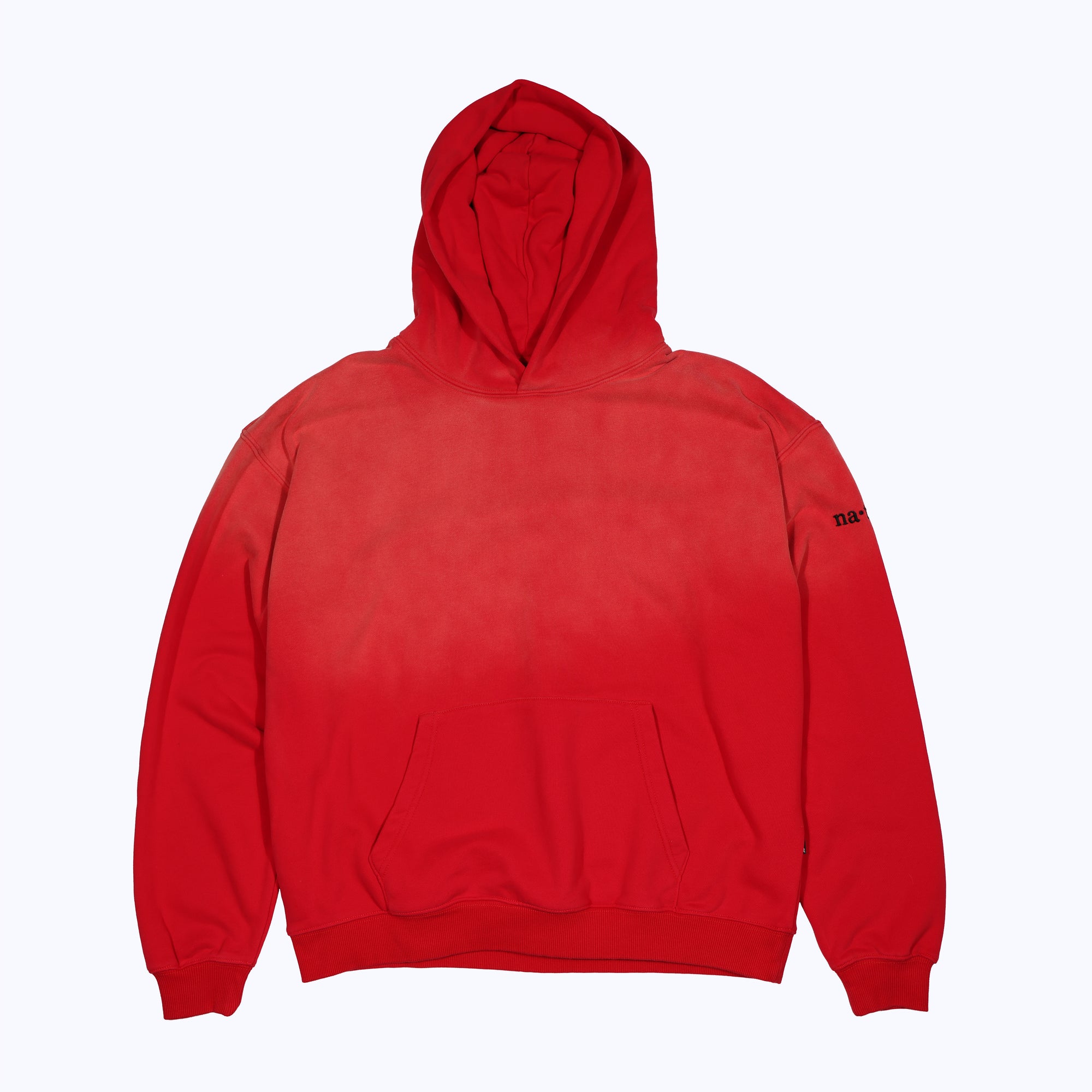 vintage faded hoodie in red