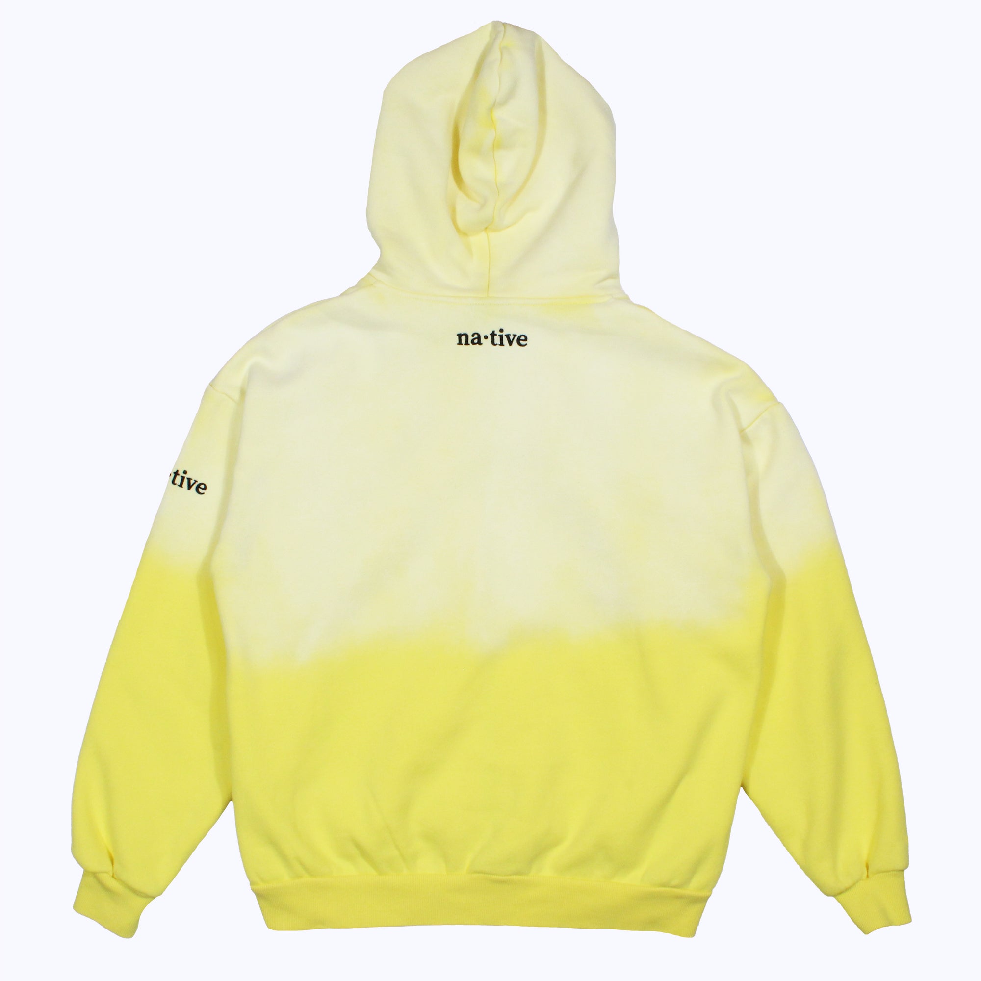 vintage faded zip-up hoodie in banana
