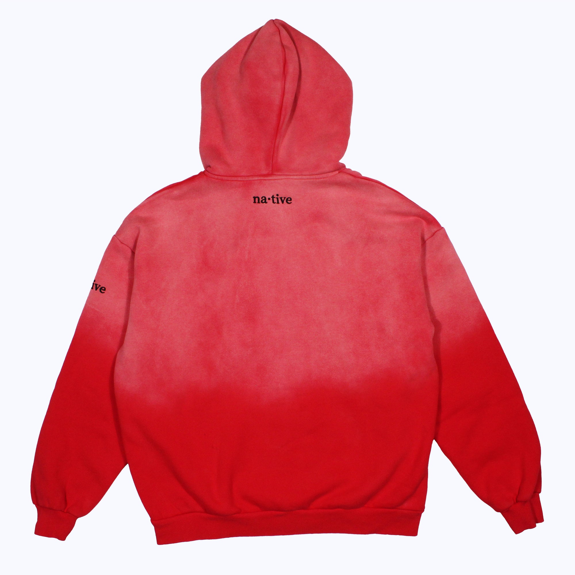 bloomington vintage faded zip-up hoodie in red