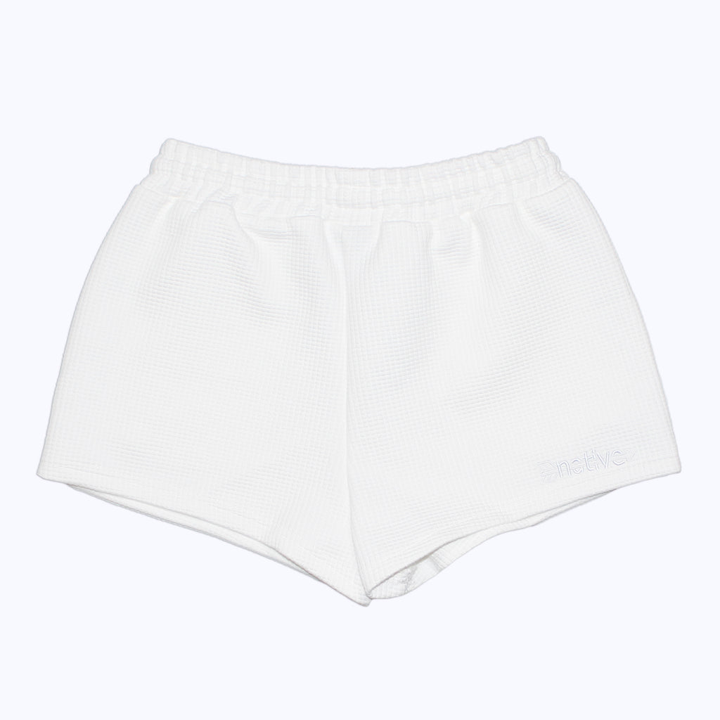 waffle shorties in whiteout