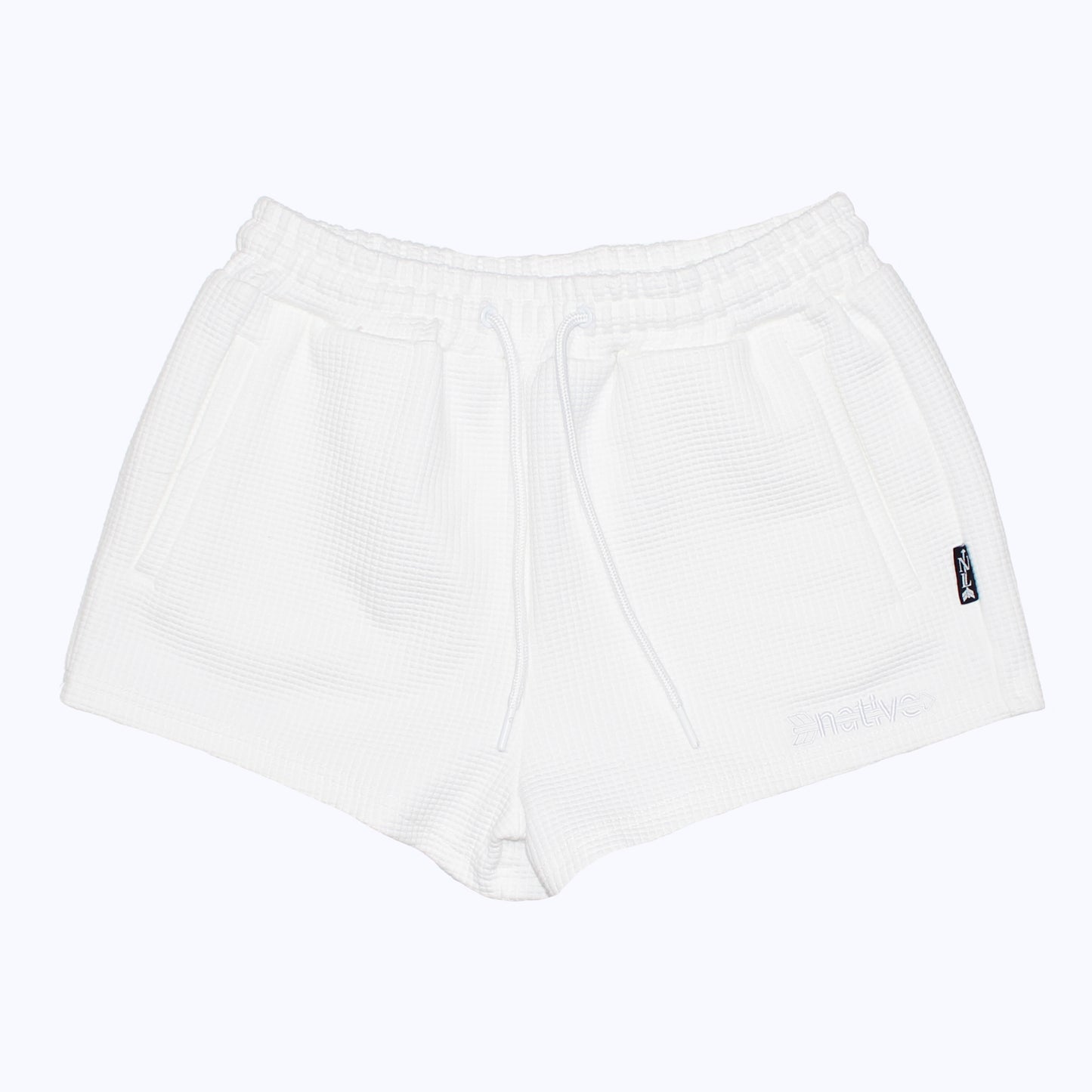 waffle shorties in whiteout