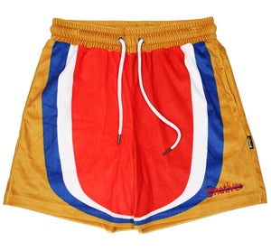 arsenal velour shorts in home