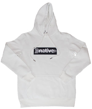 box hoodie in white/black