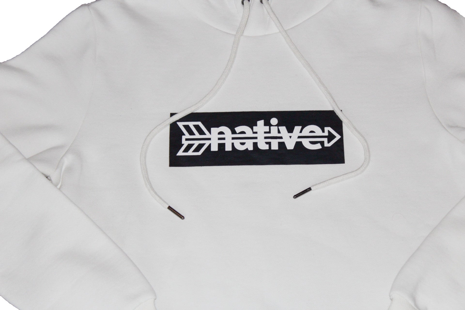box hoodie in white/black