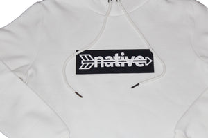 box hoodie in white/black