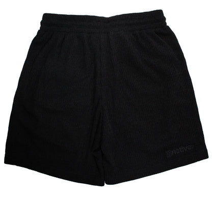 corduroy knit shorts in blackout