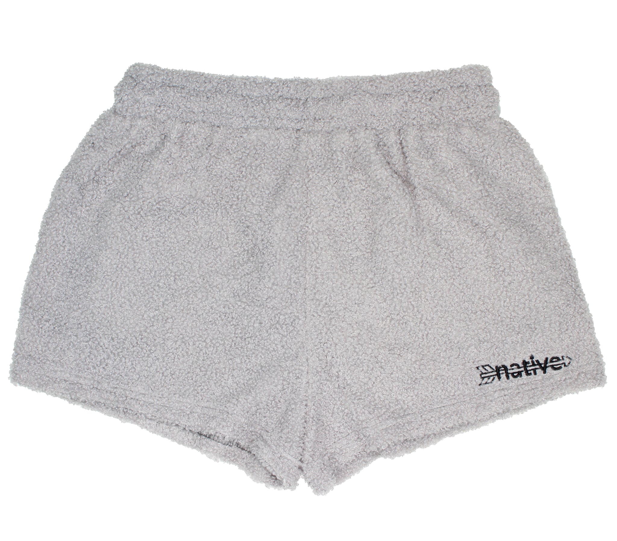 sherpa shorties in silver