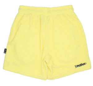 sherpa shorts in banana