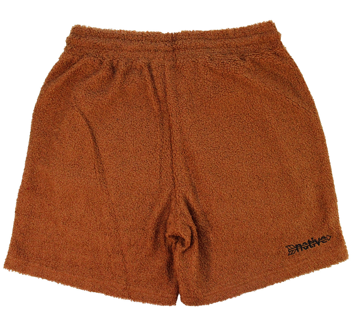 sherpa shorts in chestnut