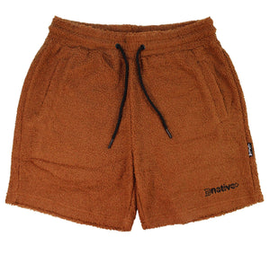 sherpa shorts in chestnut