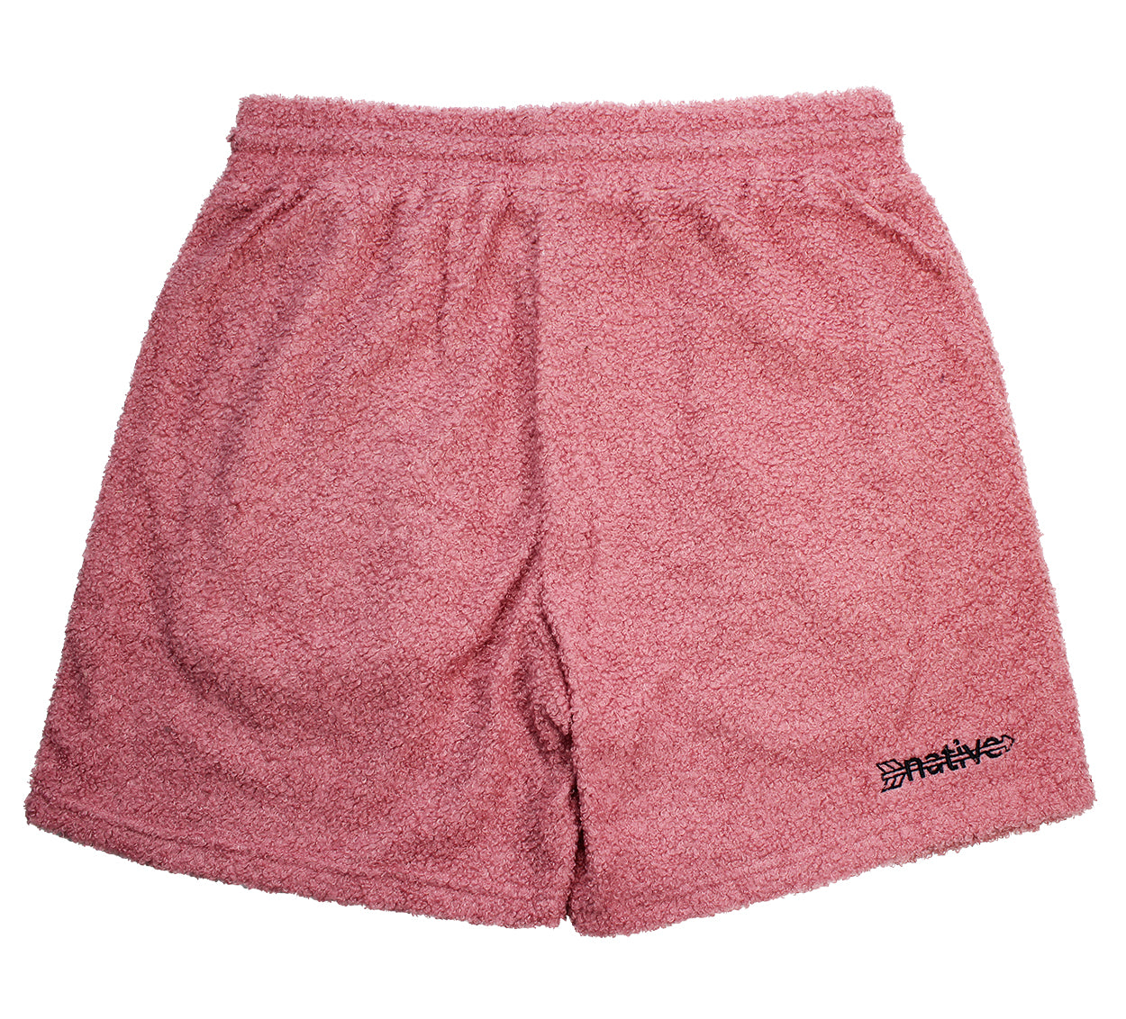 sherpa shorts in salmon