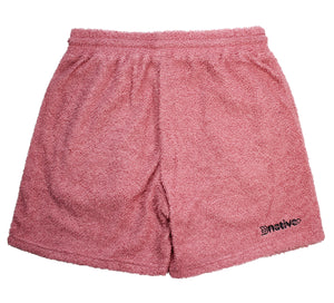 sherpa shorts in salmon