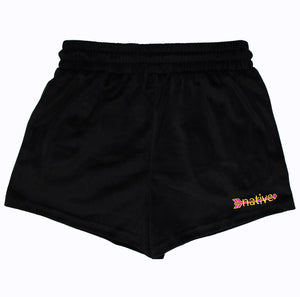 velour shorties in venice beach (black)