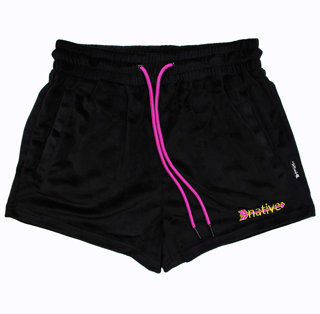 velour shorties in venice beach (black)