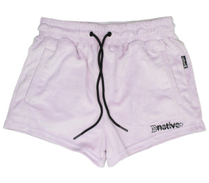 velour shorties in lavender